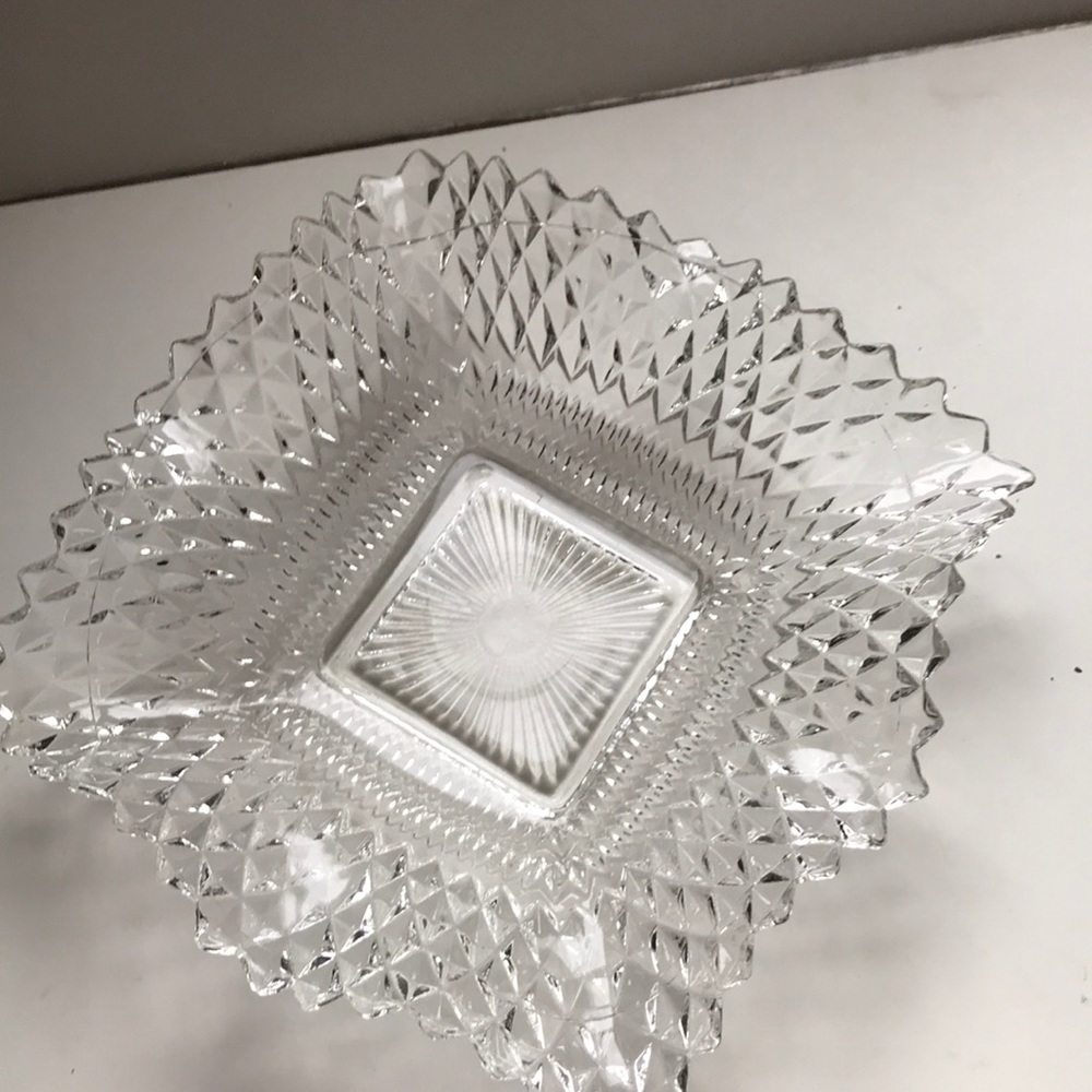 Depression Glass candy dish.